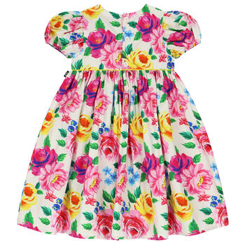 Girls Ivory Floral Dress