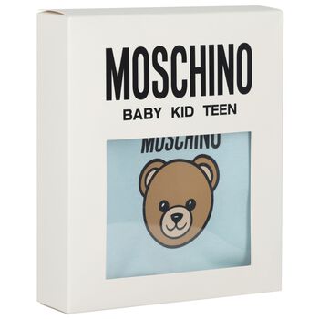 Blue Teddy Bear Logo Hat & Bib Gift Set