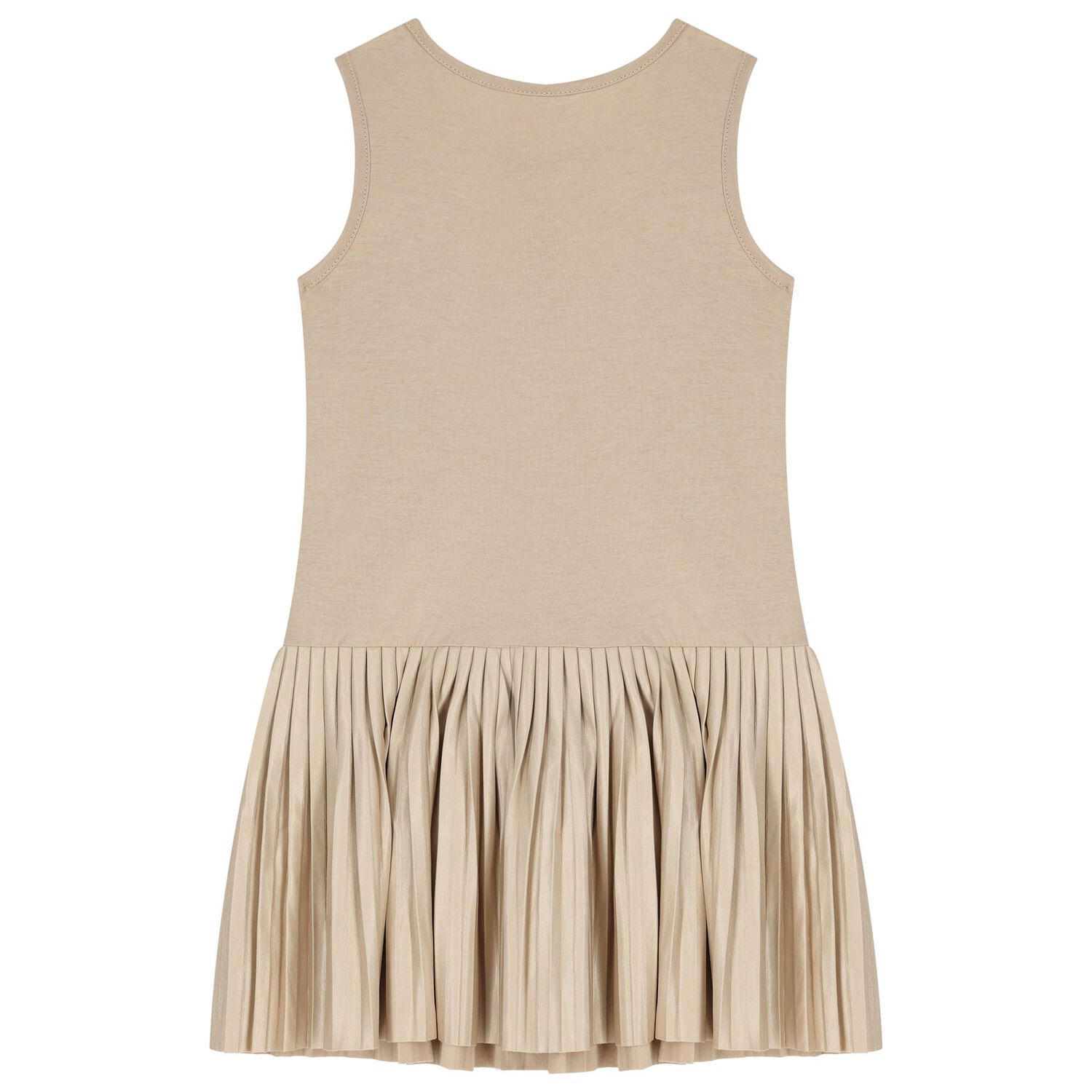 Girls Pink & Beige Striped Dress Set, 1, hi-res