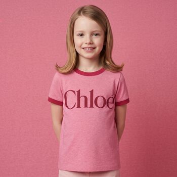Girls Mini Me Pink Logo T-Shirt