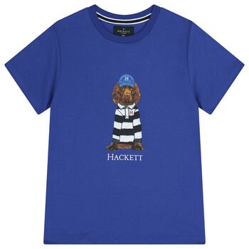 Boys Blue Dog Logo T-Shirt 