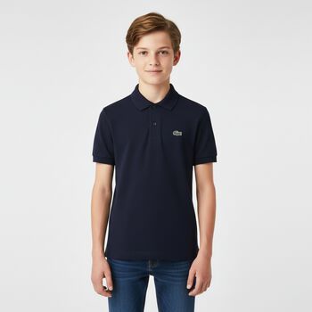 Boys Navy Blue Logo Polo Shirt, 3 Boys Navy Blue Logo Polo Shirt