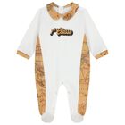 White & Beige Geo Map Babygrow Set, 2, hi-res