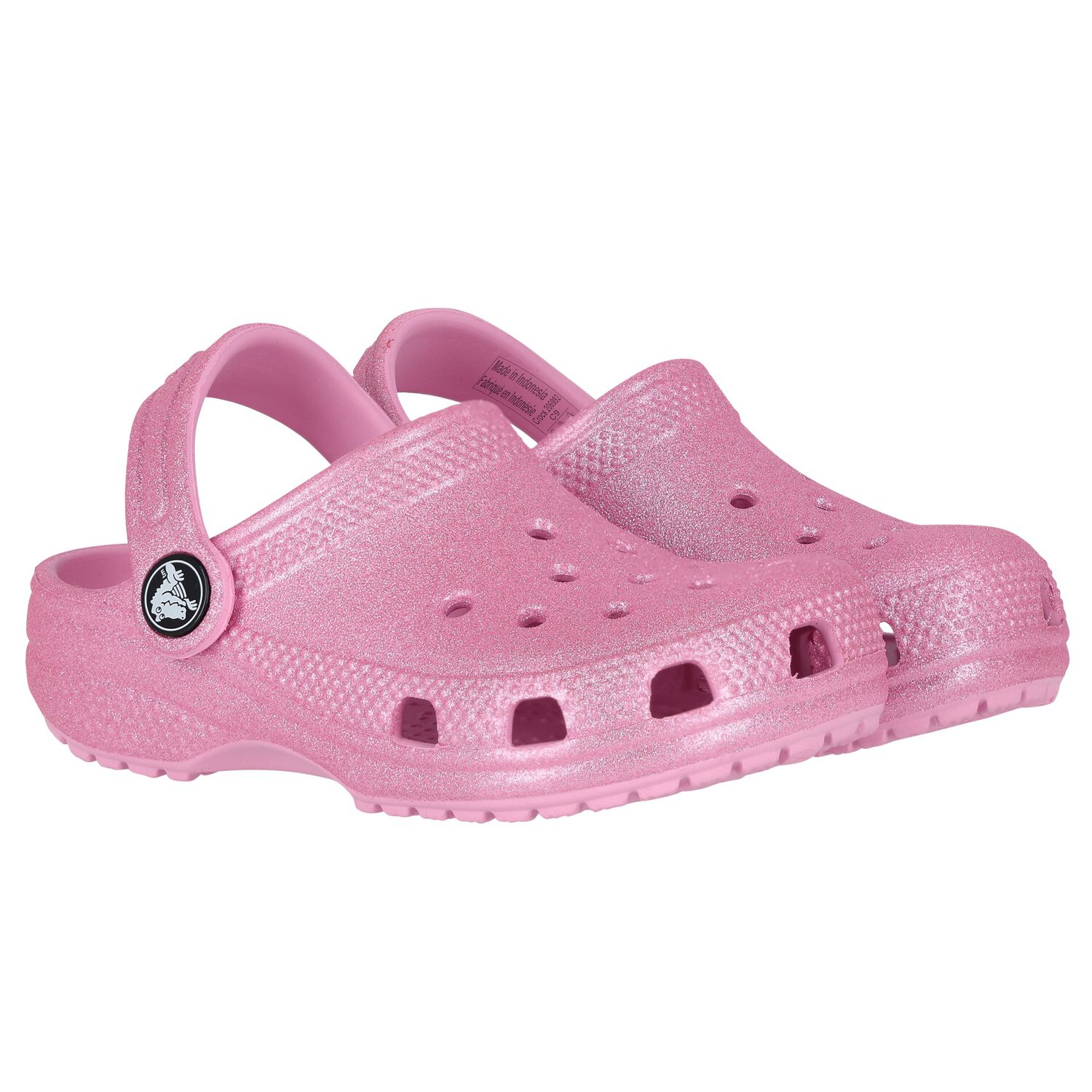 Girls Pink Glitter Classic Clogs Sandals, 2, hi-res image number null