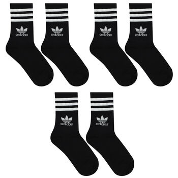 Black Logo Crew Socks ( 3-Pack )