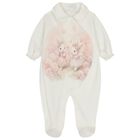 Baby Girls Ivory & Pink Bunny Babygrow Gift Set, 1, hi-res