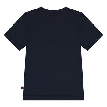 Younger Boys Navy Blue Logo T-Shirt