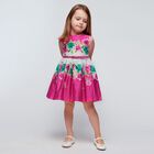 Girls Pink & White Floral Dress, 1, hi-res