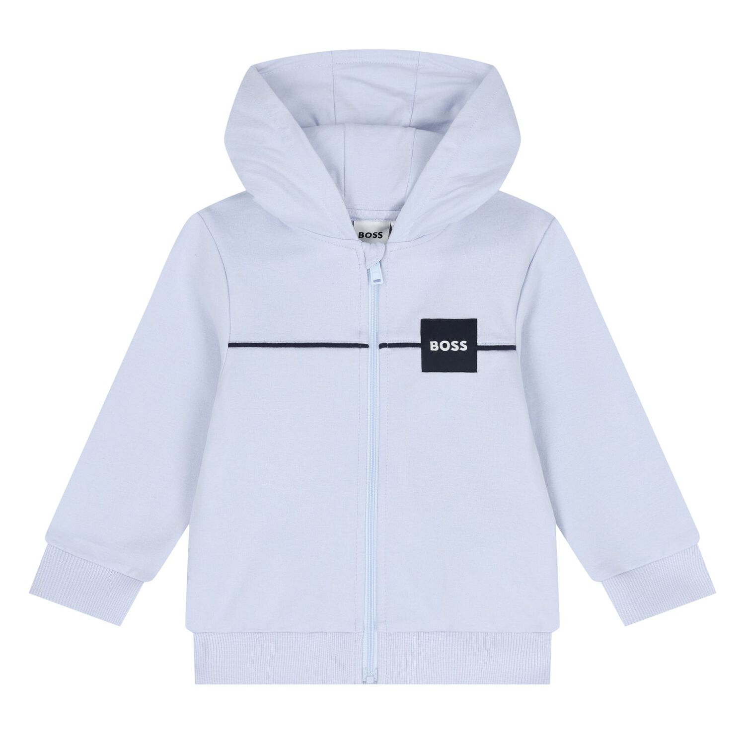 Baby Boys Blue & White Logo Tracksuit Set, 1, hi-res image number null