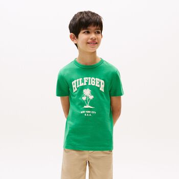 Boys Green Logo T-Shirts