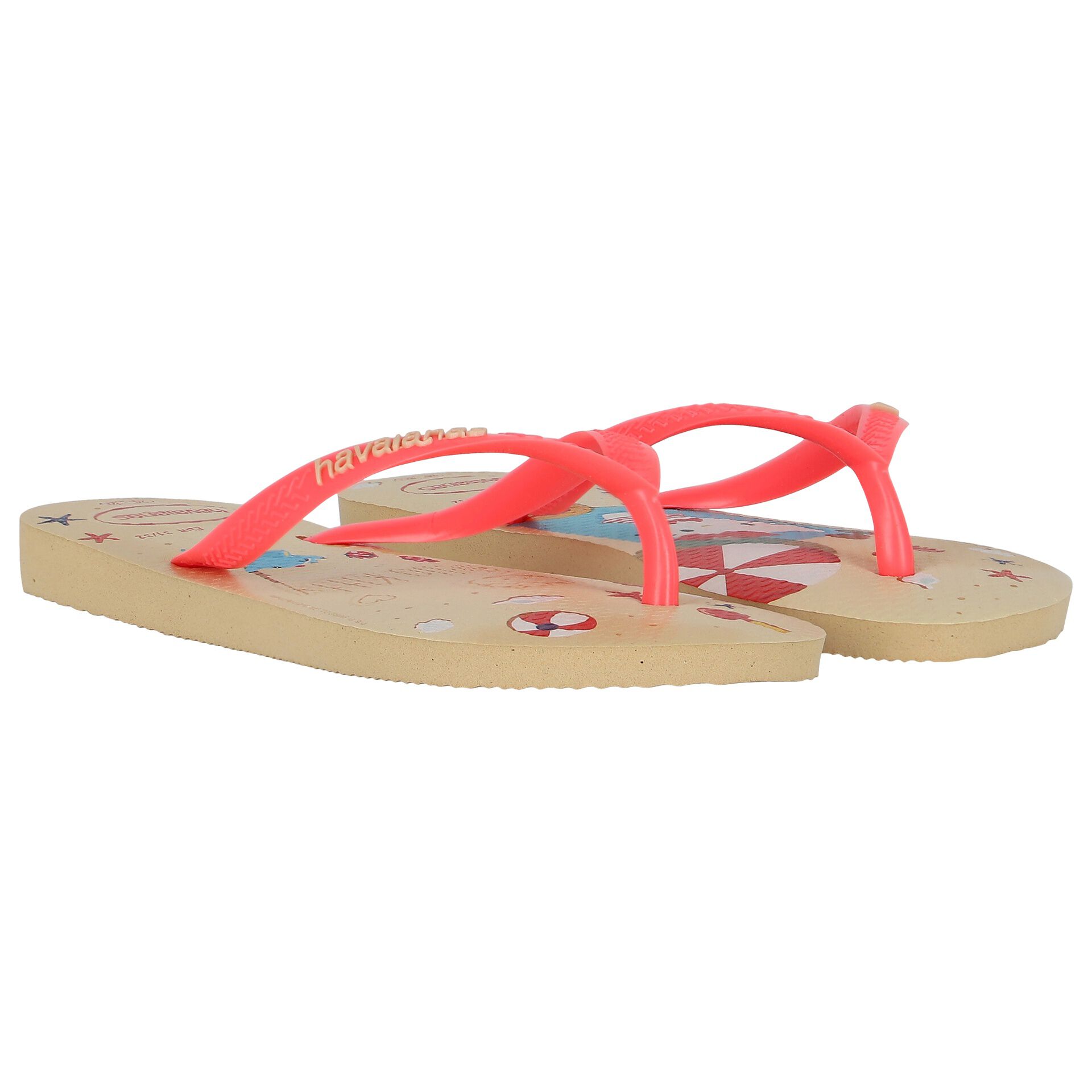 Havaianas Girls Gold Hello Kitty Logo Flip Flops Junior Couture