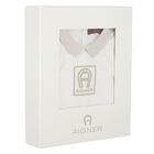 طقم هدايا ملابس الأطفال والقبعة والصدرية باللون العاجي والذهبي, 1, hi-res