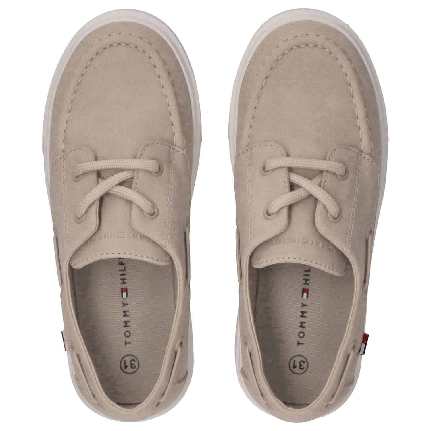 Boys Beige Faux Leather Moccasins, 1, hi-res