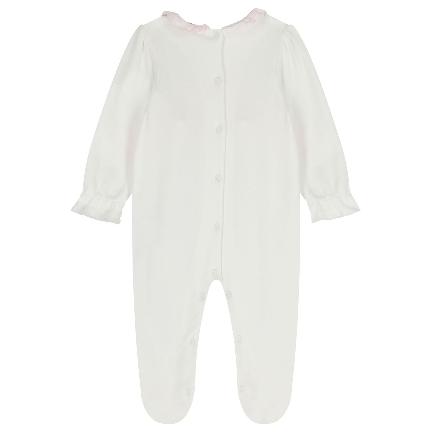 Baby Girls Ivory & Pink Babygrow & Headband Set, 1, hi-res