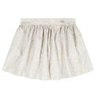 Girls Ivory & Beige Floral Skirt Set, 1, hi-res