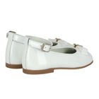 Younger Girls White Ballerina Bow Shoes, 1, hi-res