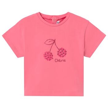 Younger Girls Pink Cherry T-Shirt