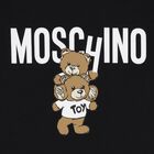 Black Teddy Bear Logo Long Sleeve Top, 1, hi-res