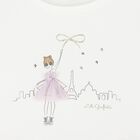 فستان تول بالشعار باللونين الأبيض والبنفسجي للبنات, 1, hi-res