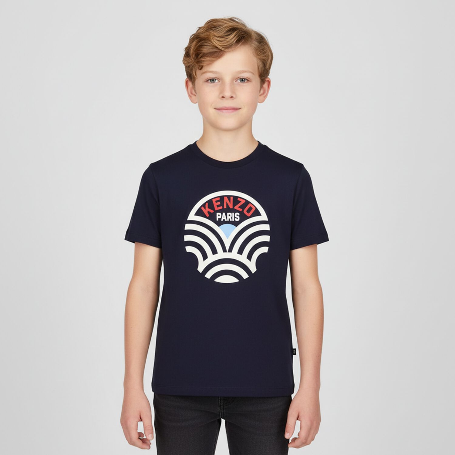 Boys Navy Blue Logo T-Shirt, 1, hi-res