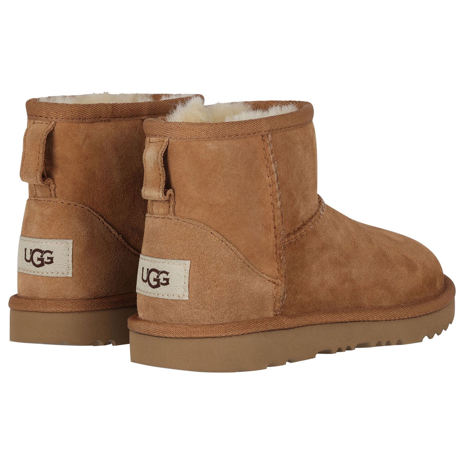 Beige Classic Mini II Suede Boots, 2, hi-res