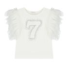 Girls White 7th Birthday T-Shirt, 16, hi-res
