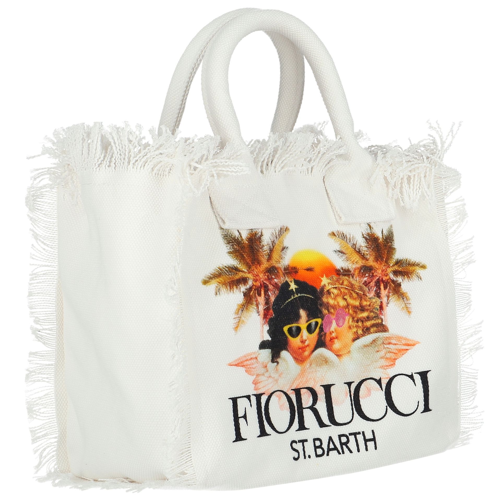 MC2 St Barth Girls White Fiorucci Tote Bag Junior Couture