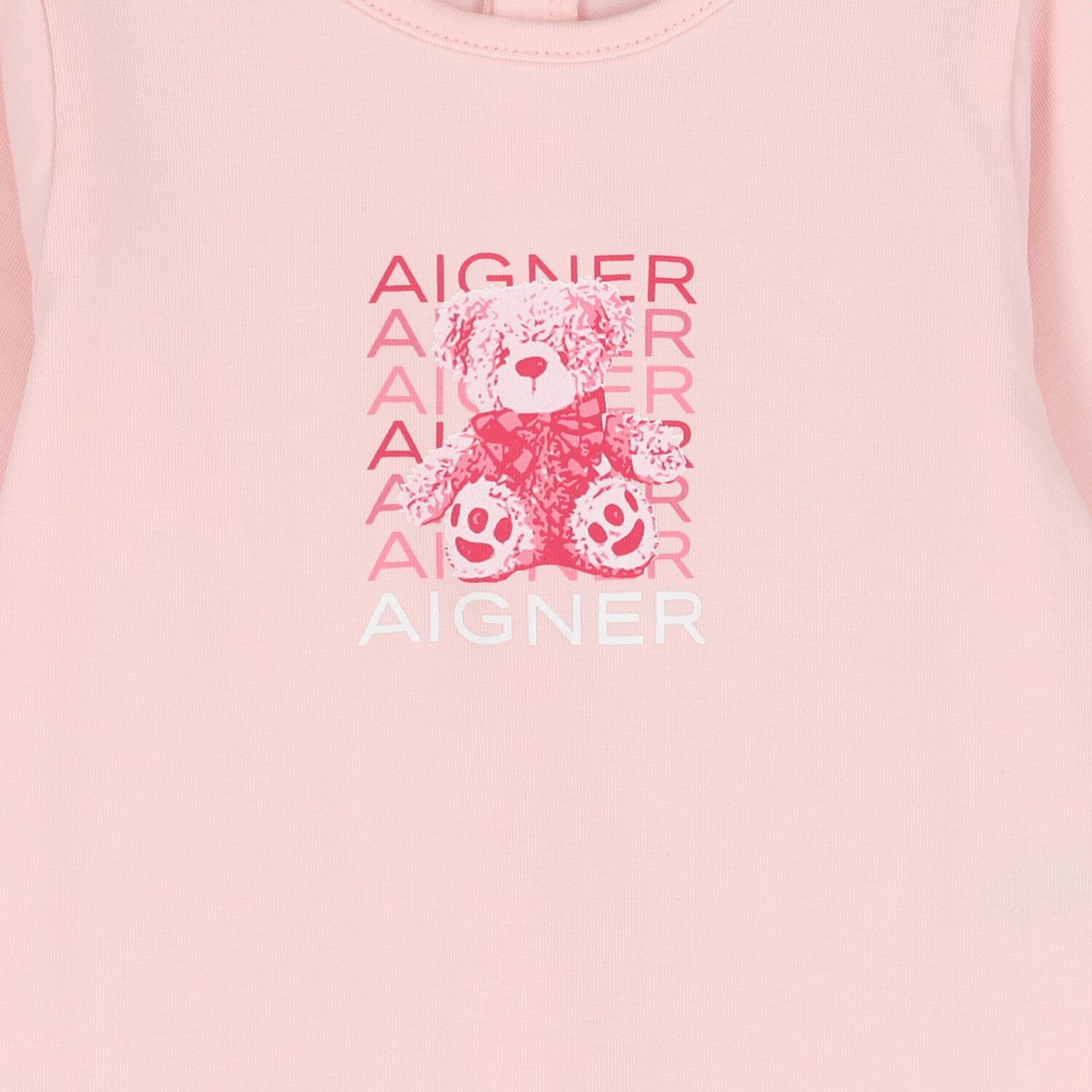 Baby Girls Pink Teddy Bear Logo Babygrow, 3, hi-res