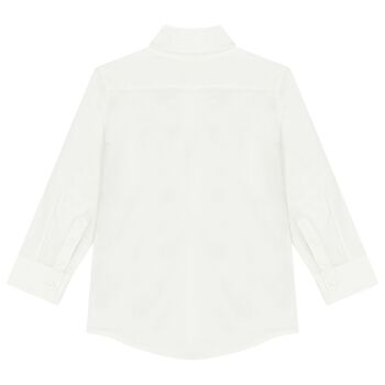 Boys White Logo Shirt