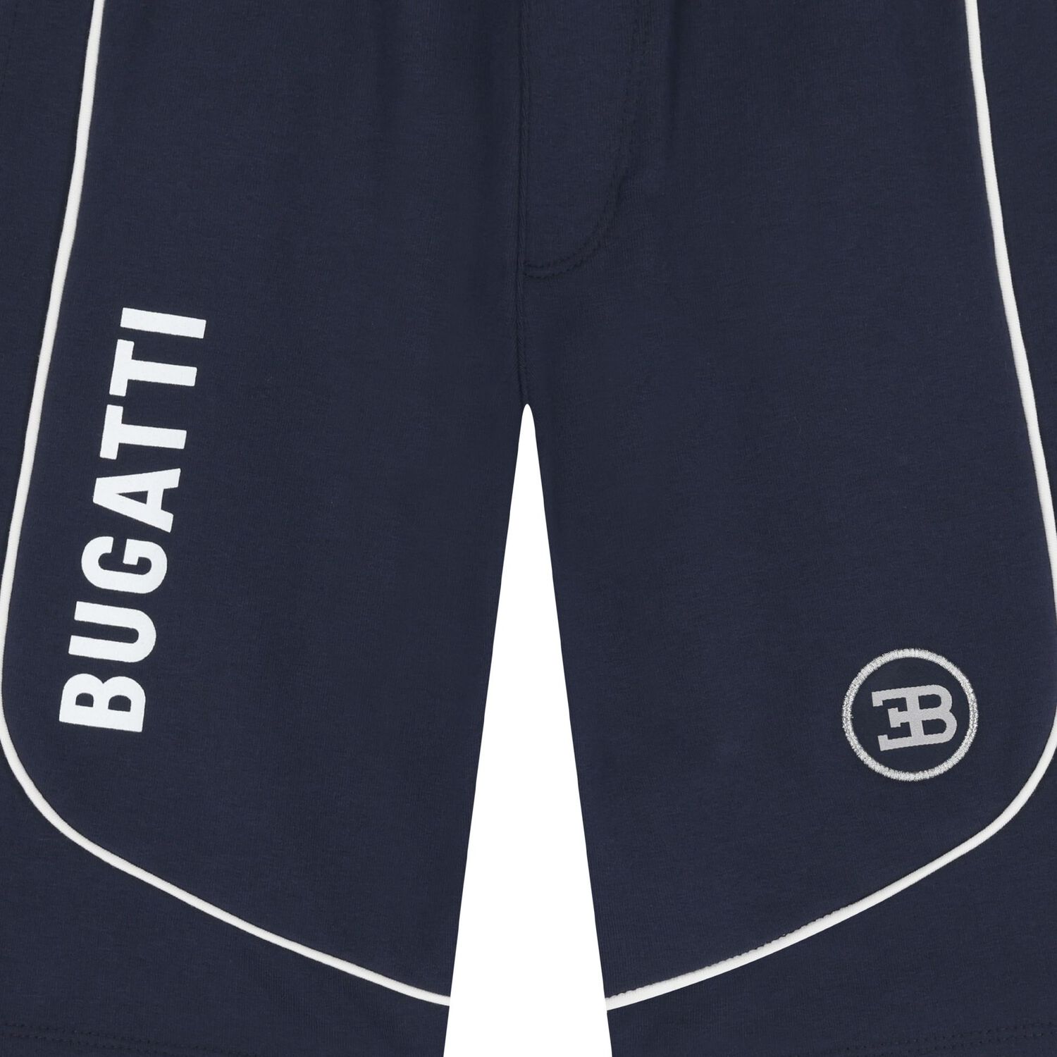 Boys Navy Blue Logo Shorts, 1, hi-res