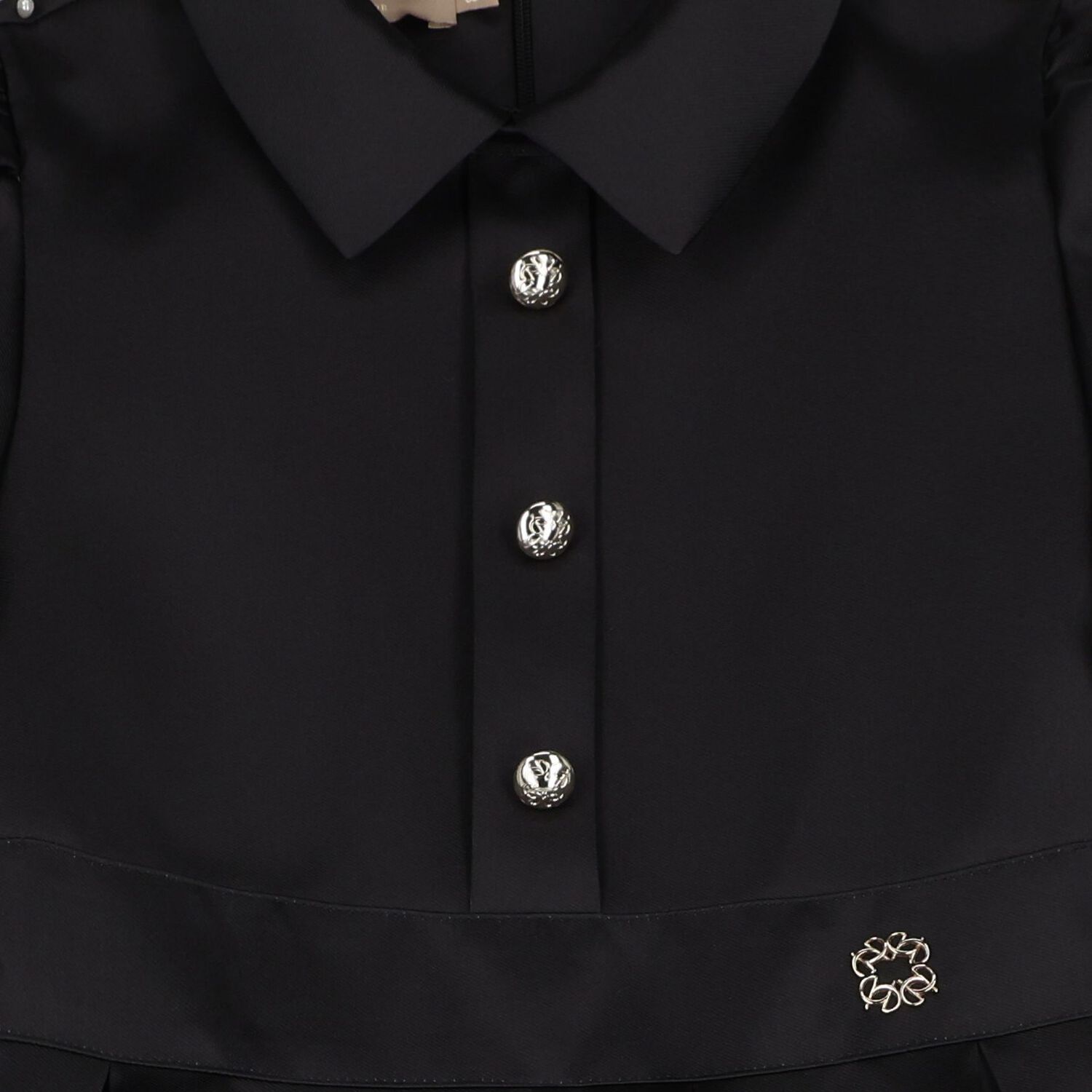 فستان ميكادو أسود مزهر للبنات, 1, hi-res