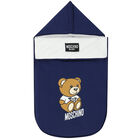 Navy Blue Teddy Bear Logo Baby Nest, 1, hi-res