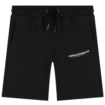 Boys Black Logo Shorts