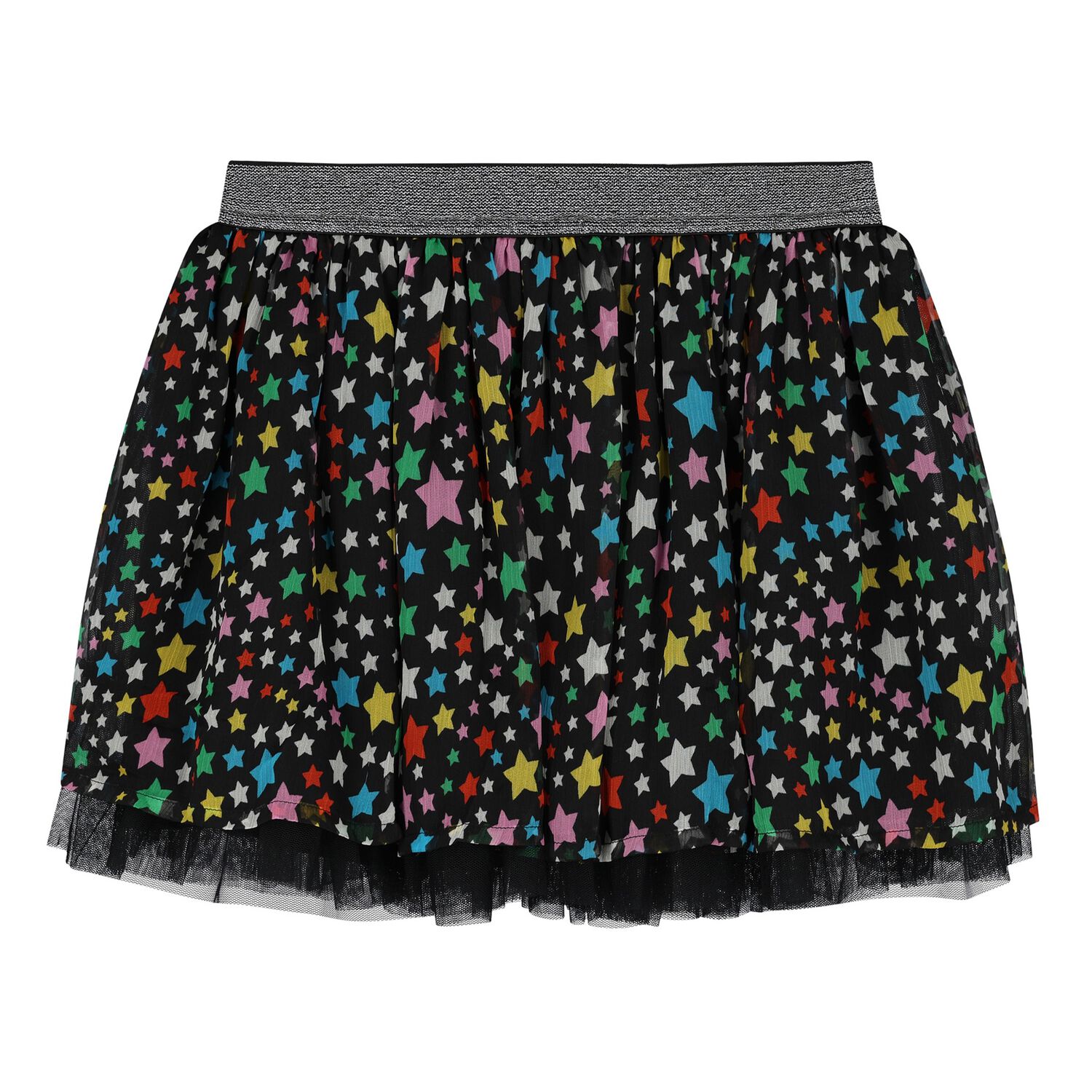 Girls Black Stars Skirt, 1, hi-res