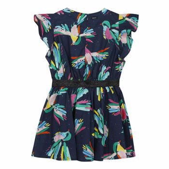 Girls Bird Printed Dress