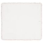 Baby Girls Ivory Ruffled Blanket, 1, hi-res