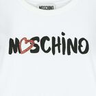 Girls White Logo T-Shirt, 1, hi-res