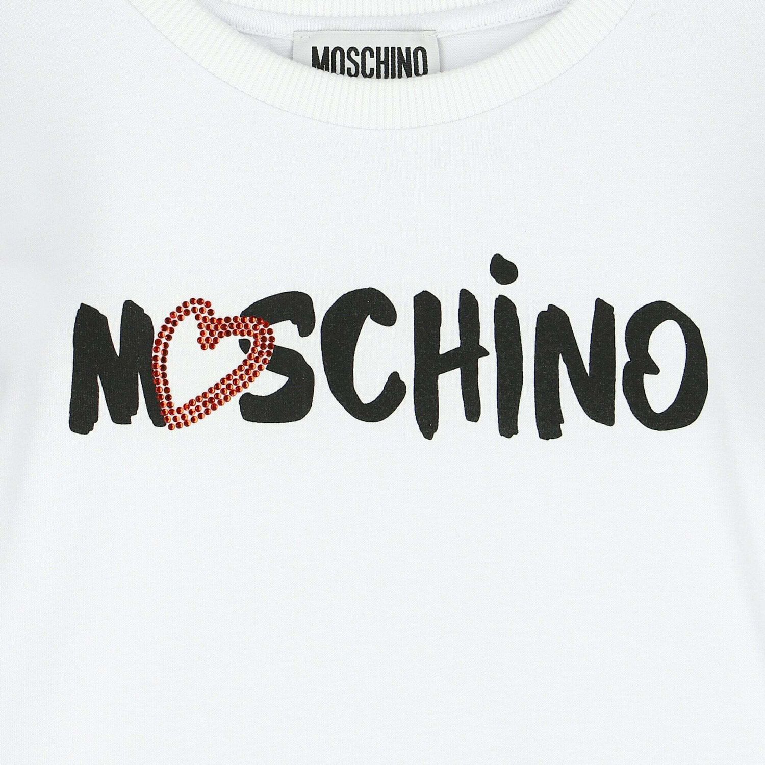 Girls White Logo T-Shirt, 1, hi-res