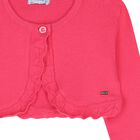Girls Pink Bolero Knit Cardigan, 4, hi-res