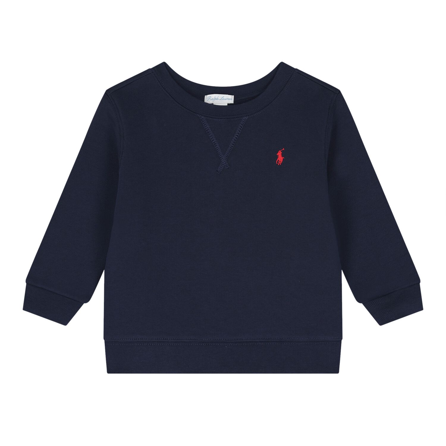 Baby Boys Navy Blue Logo Sweatshirt, 1, hi-res