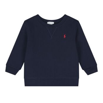 Baby Boys Navy Blue Logo Sweatshirt