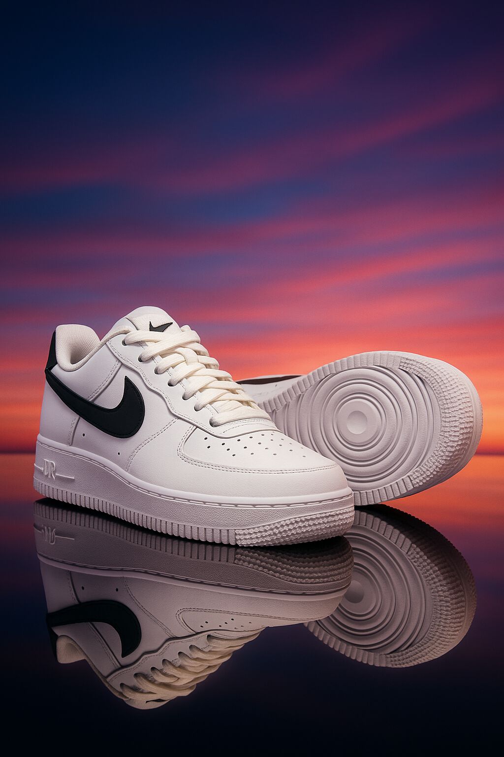 Nike Kids White & Black Air Force 1 Trainers | Junior Couture USA