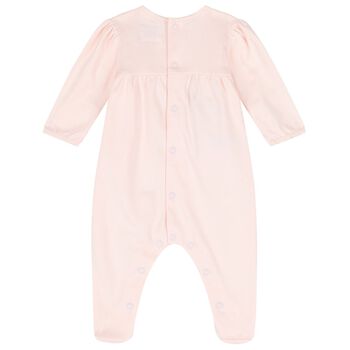 Baby Girls Pink Bow Babygrow