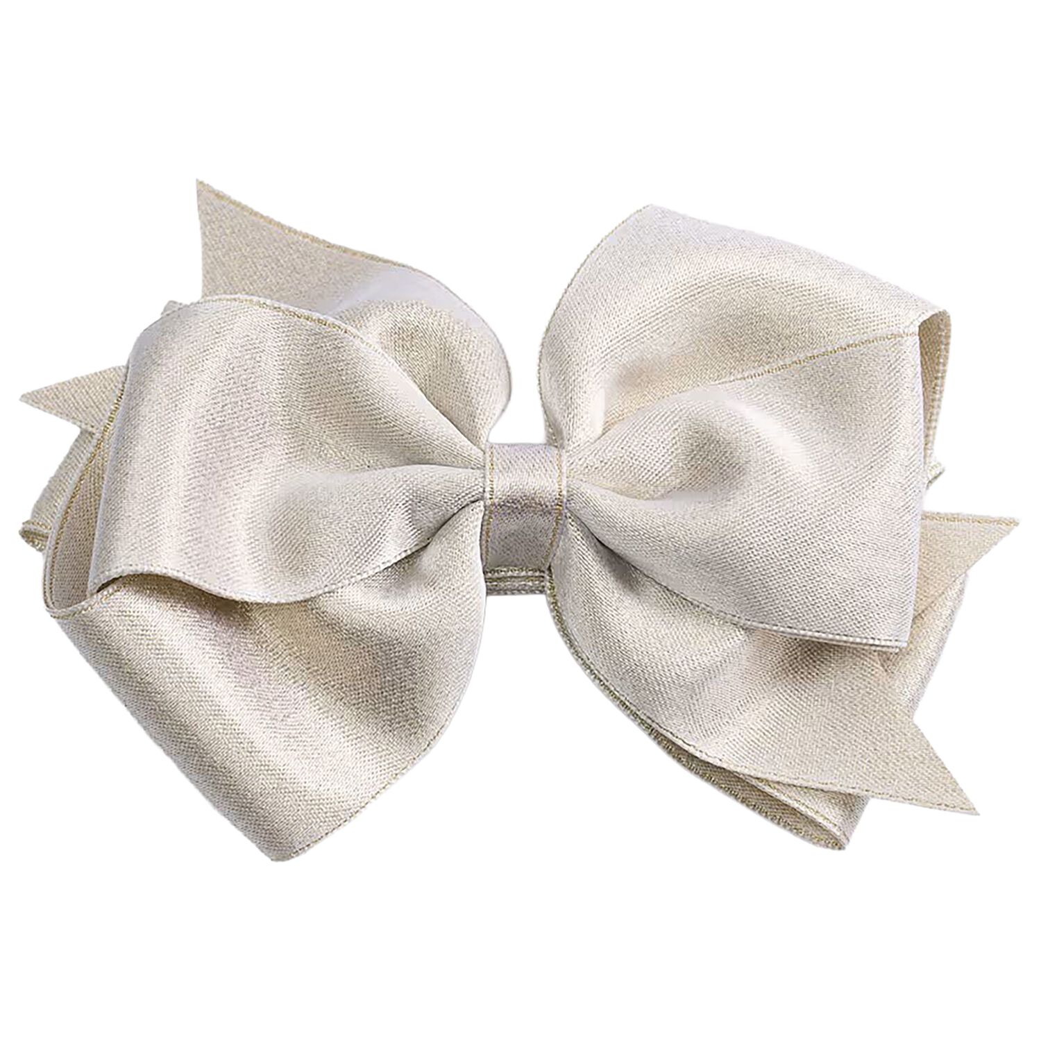 Girls Gold Bow Hairclip, 4, hi-res