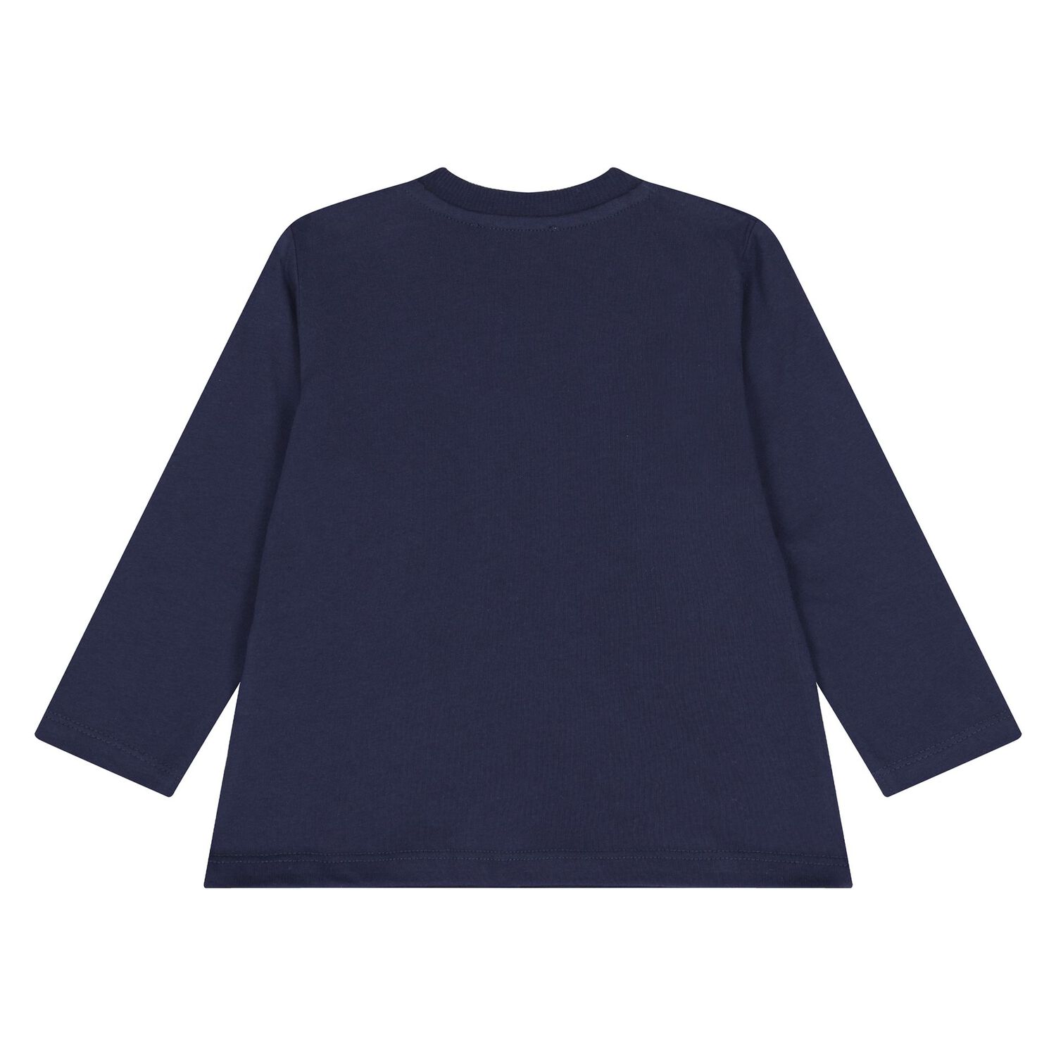 Younger Navy Blue Teddy Bear Logo Long Sleeve Top, 2, hi-res
