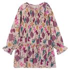 Girls Pink Chiffon Pleated Dress, 1, hi-res
