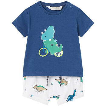 Baby Boys Blue Dinosaur Shorts Set