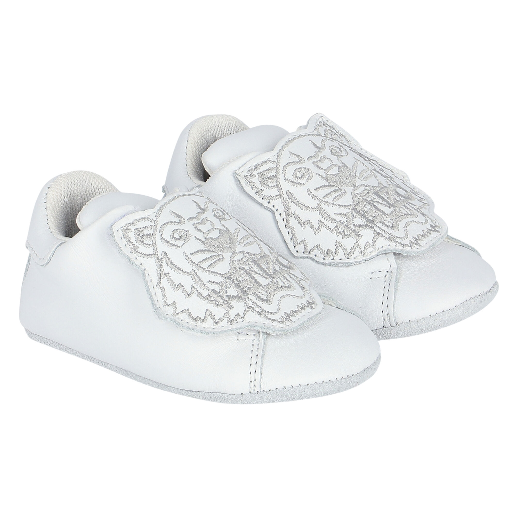 KENZO KIDS Baby Boys White Tiger Pre Walker Shoes Junior Couture USA