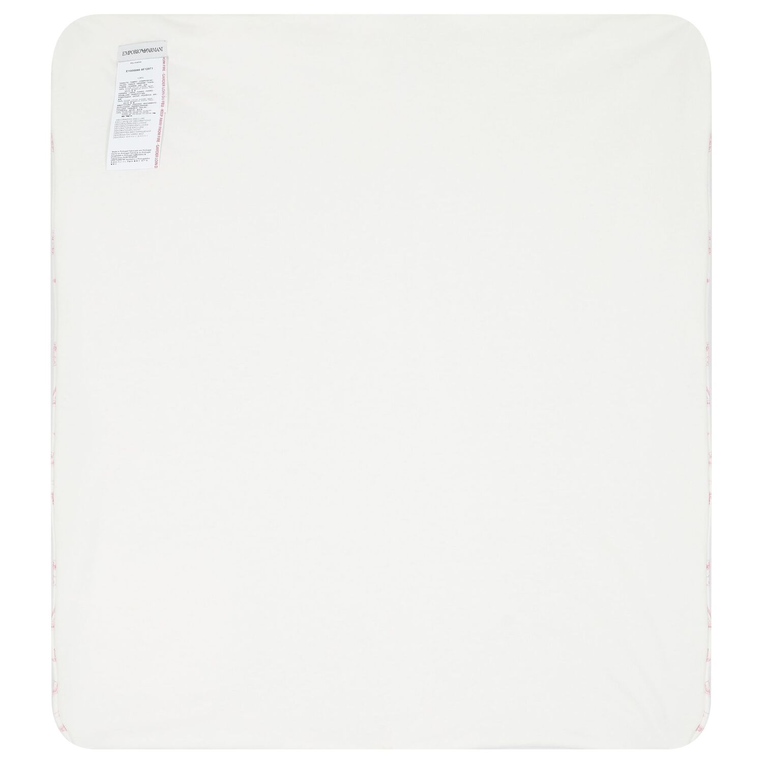 بطانية بشعار باللون العاجي والأزرق للأولاد , 1, hi-res