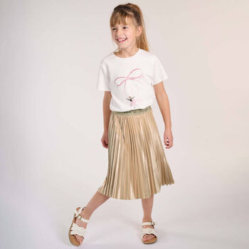 Girls Ivory Logo T-Shirt